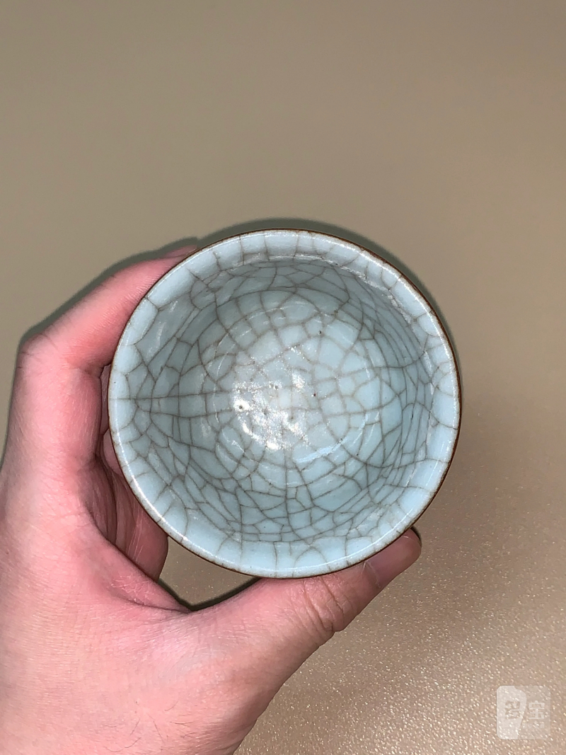 清 哥釉高足杯 - 图6